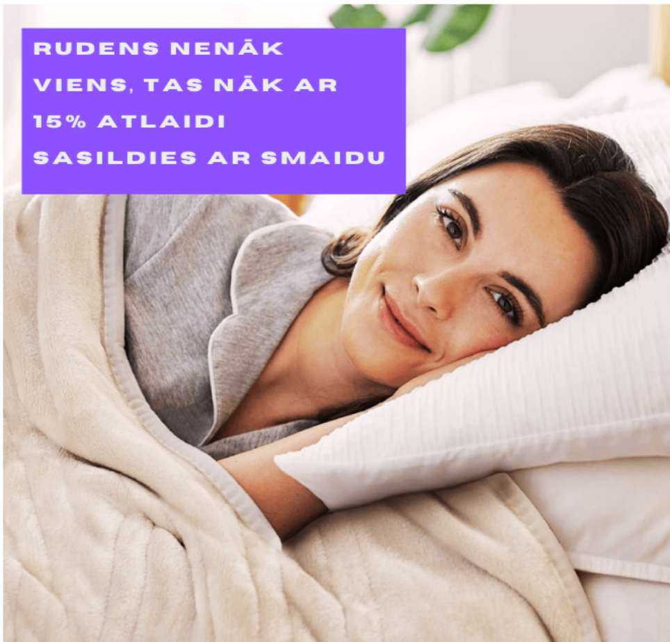 Rudens nenāk viens, tas nāk ar 9% atlaidi apsildāmajiem plediem – sasildies ar smaidu!