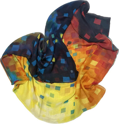 cotton and silk scarf, kerchief.