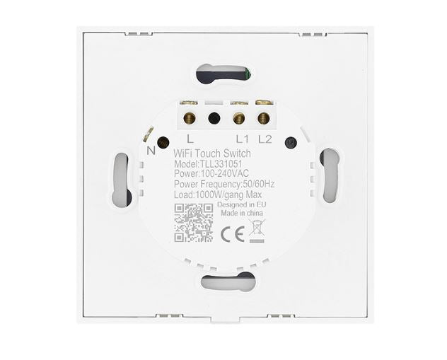 Tellur WiFi Switch, 2 Ports, 1800W - Viedais WiFi Slēdzis ar Diviem Portiem