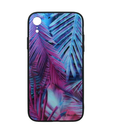 Aizsargvāciņš ar krāsainu palmu rakstu iPhone XR Tellur