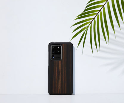 Galaxy S20 Ultra wooden cover, MAN&amp;WOOD, black