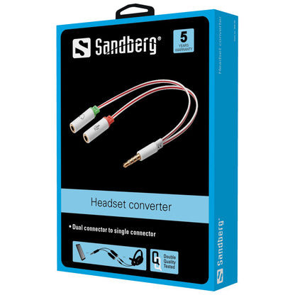 Sandberg 508-59 Headset Converter Dual-&gt;Single