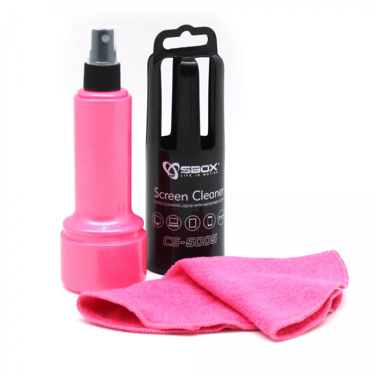 Sbox CS-5005P Screen Cleaner 150ml Pink