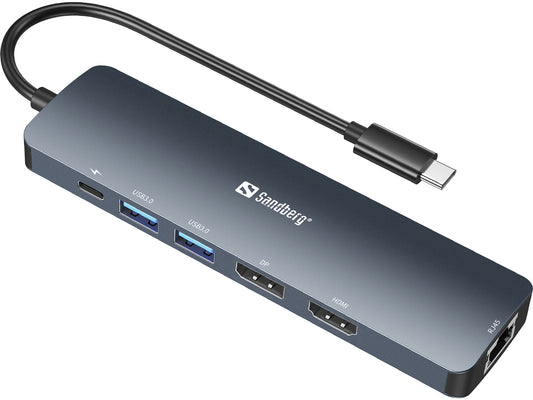 Sandberg 136-43 USB-C 8K док-станция с дисплеем