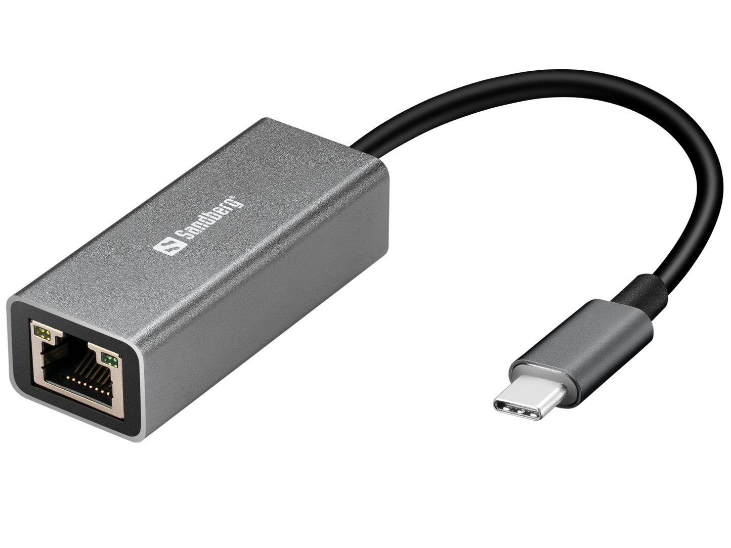 USB-C Gigabitu Tīkla Adapteris, Alumīnija - Sandberg 136-04