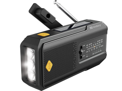 Solar, crank and USB radio with power bank Sandberg 421-04