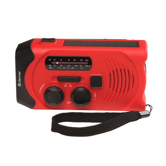 Portable sun crank radio with LED flashlight Denver SCR-2010