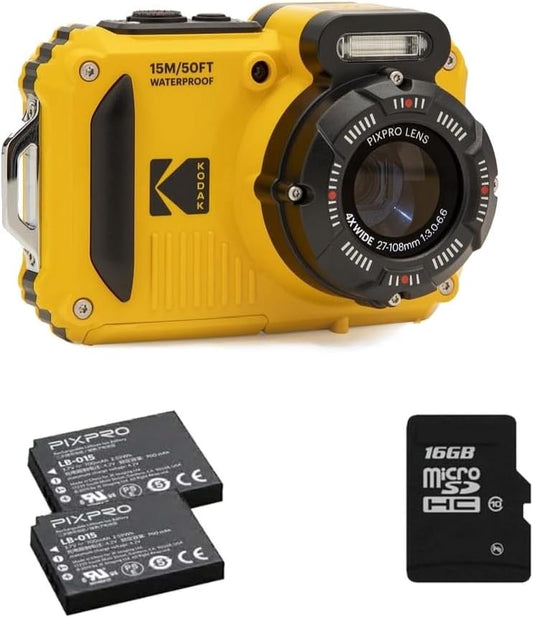 Kodak WPZ2 Желтый + 2 SD-карты по 16 ГБ + второй аккумулятор