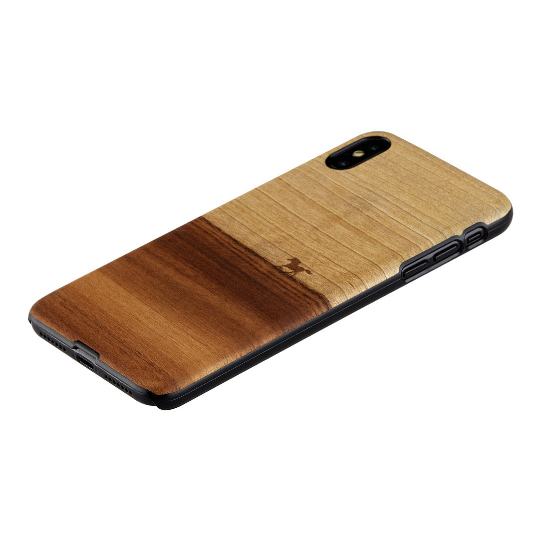 iPhone XS Max natural wood cover, mustang black - MAN&amp;WOOD