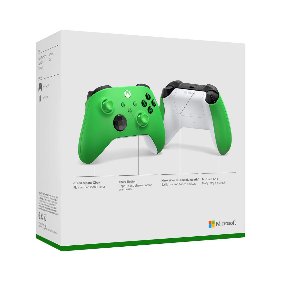 Xbox Series bezvadu kontrolieris, Velocity Green, Microsoft