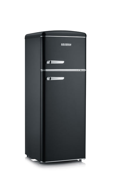 Free standing black refrigerator with freezer SEVERIN RKG 8932