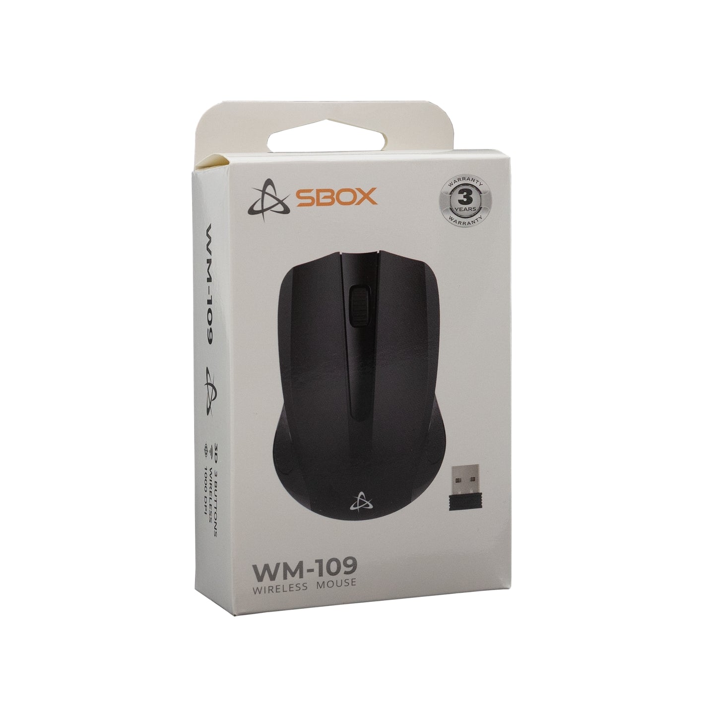 Wireless Optical Mouse with Rubber Coating - Sbox WM-109