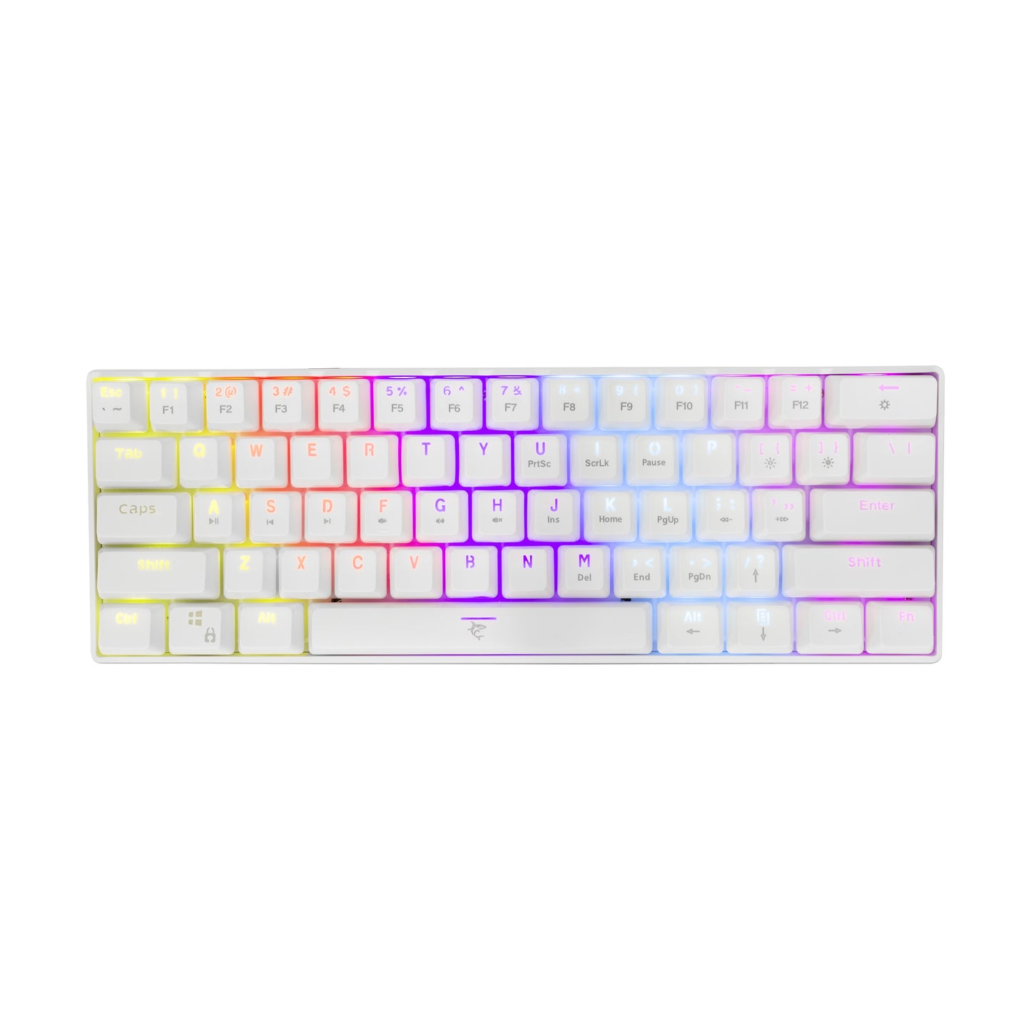 Mechanical Keyboard with Brown Switches, White - White Shark GK-2022