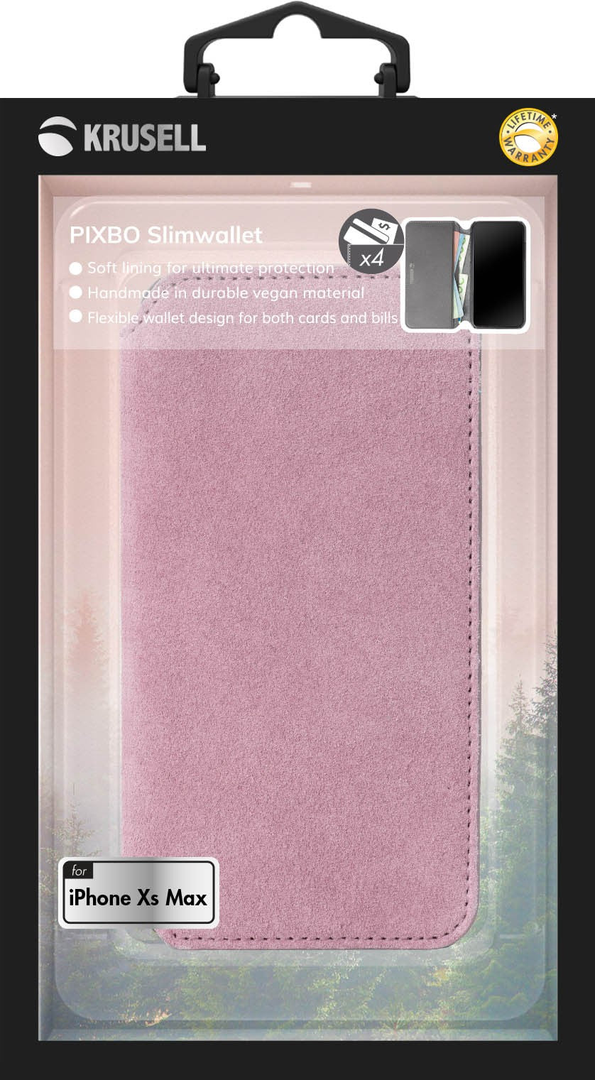 Krusell Broby 4 Card SlimWallet Apple iPhone XS Max pink