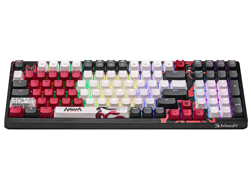 Compact mechanical keyboard with RGB lighting, A4Tech Bloody S98