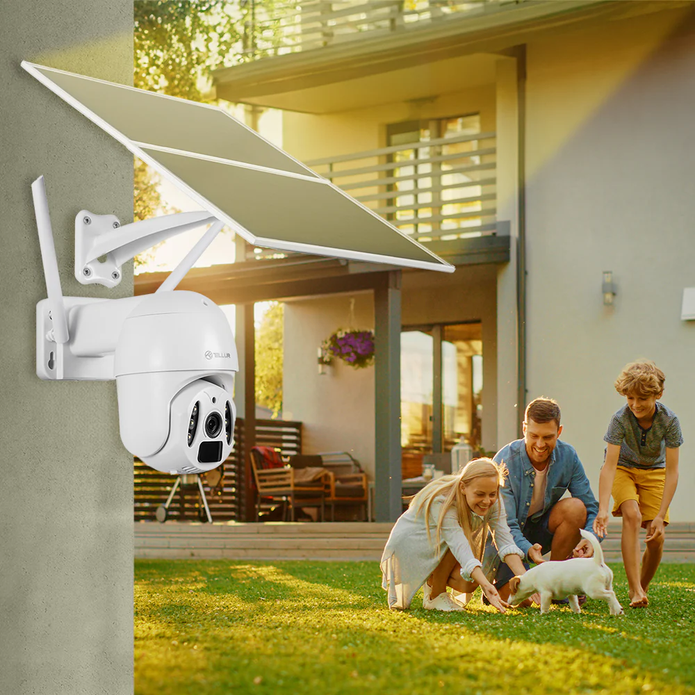 Smart WiFi Solar Camera 2K UltraHD, Tellur P&amp;T 3MP