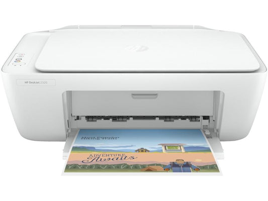 HP DeskJet 2320 multifunction printer with damaged packaging