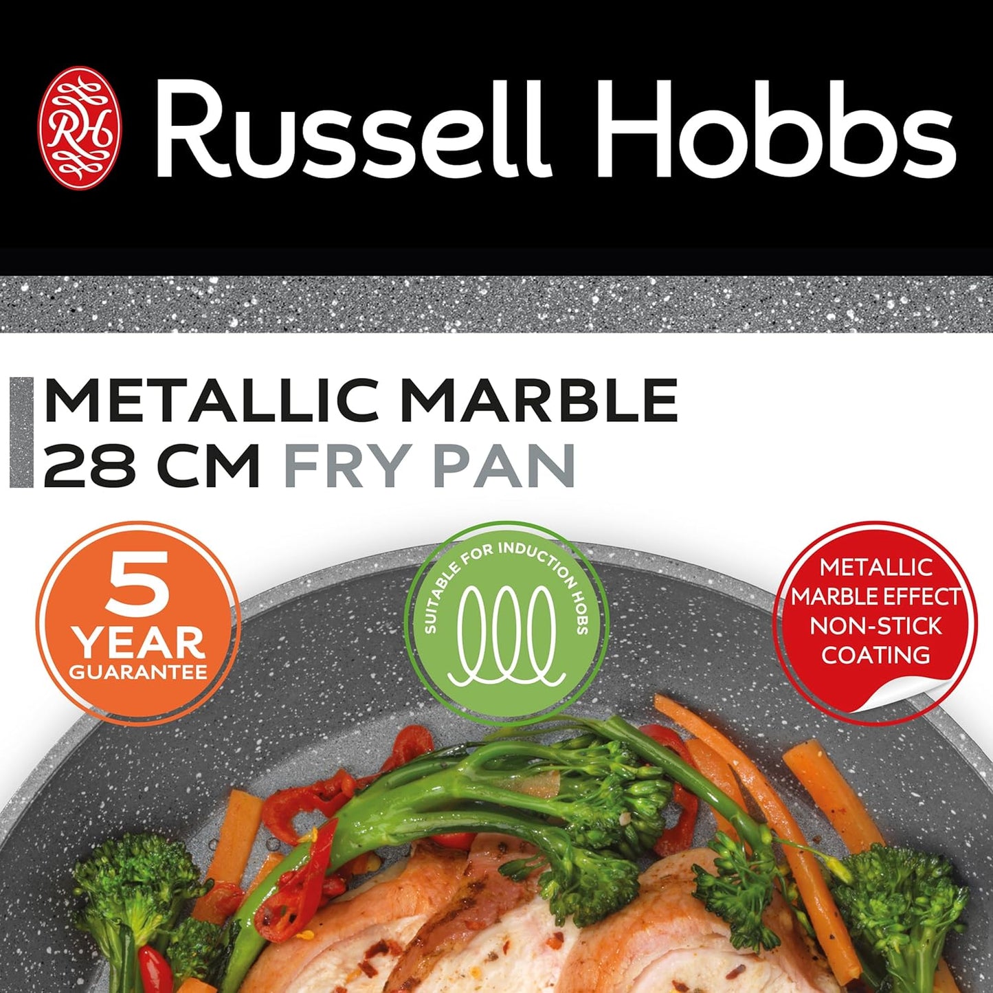 Сковорода 28см Russell Hobbs RH02800EU7 Metallic Marble