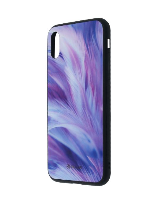 iPhone XS protective cover with glass print - Tellur