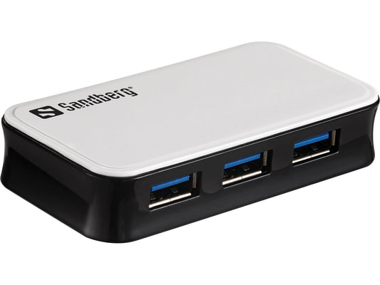 USB-хаб на 4 порта, Sandberg 133-72, USB 3.0, 5000 Мбит/с, кабель 1м 