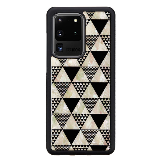 Samsung Galaxy S20 Ultra Black Pyramid Design iKins Cover