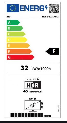 32 collu LED Televizors - Elit S-3221HST2