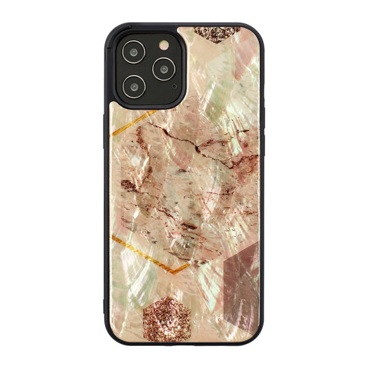 iPhone 12/12 Pro case pink marble iKins