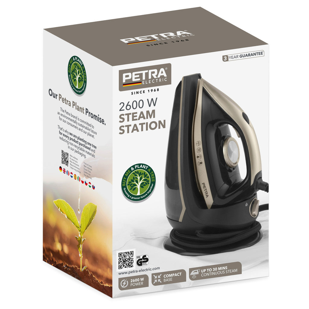 Petra PF01483VDEEU7 2600W Steam Station Black and Platinum