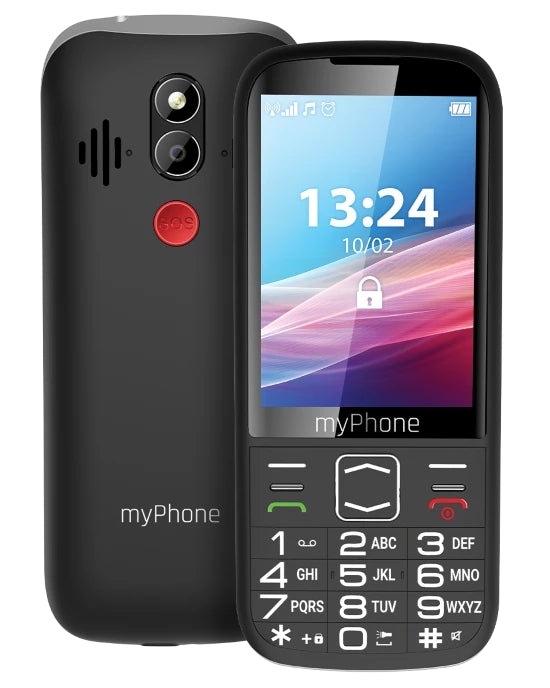 Podziņu Phone with TFT Display and DualSIM, MyPhone HALO 4 LTE Black