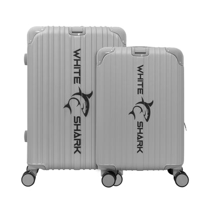 Suitcase Set White Shark Guardian 20" and 24" Silver