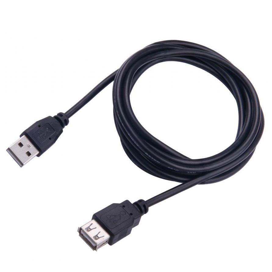 USB pagarinātājs 2M, melns, Sbox USB-1022