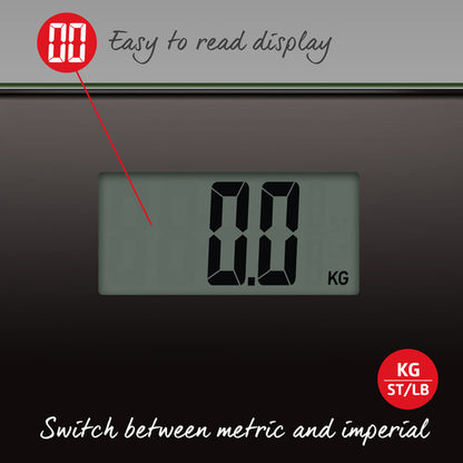 Digital bathroom scale with large LCD screen, Salter 9205 BK3RCEU16