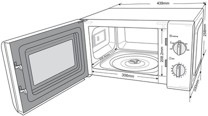 PRIVILEGE Microwave oven 20 l, with 5 power levels. + defrost function 