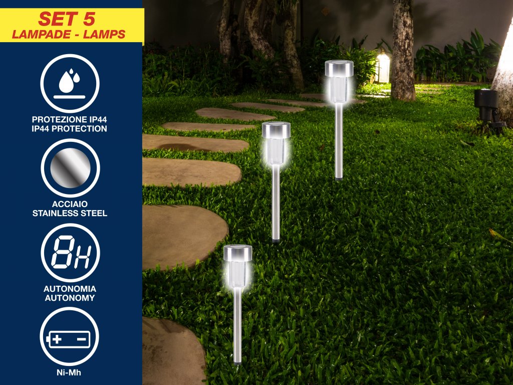 Set of garden lights with solar energy, Beper P207OUT004