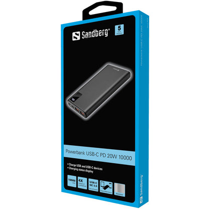 Power bank with 3 USB ports, 10000 mAh, Sandberg 420-58 