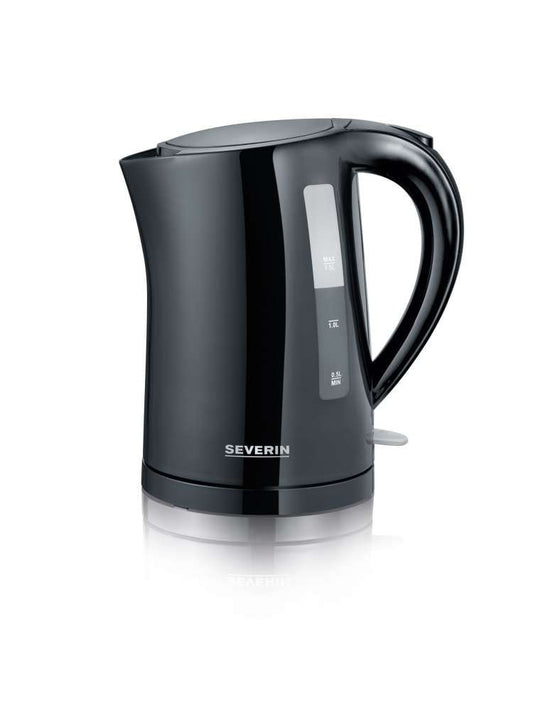 Kettle 1.5l in black color with automatic shut-off, Severin WK 3498