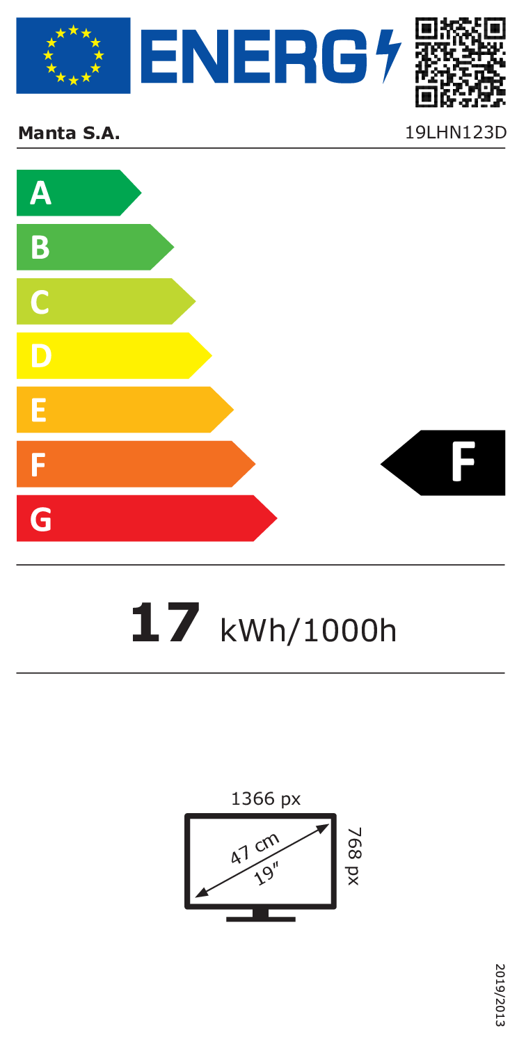 19 collu LED Televizors - Manta 19LHN123D