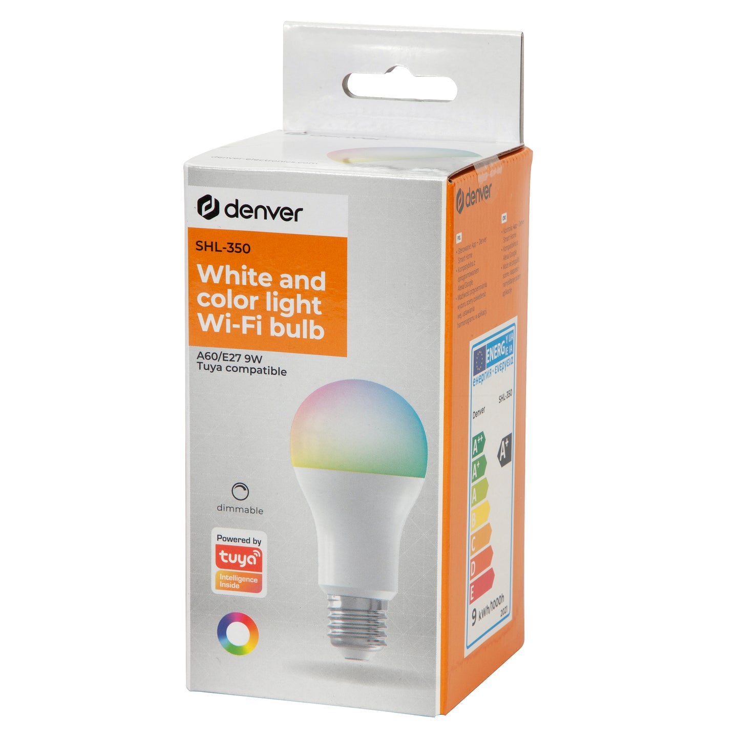 Denver SHL-350 app-controlled RGB Wi-Fi bulb