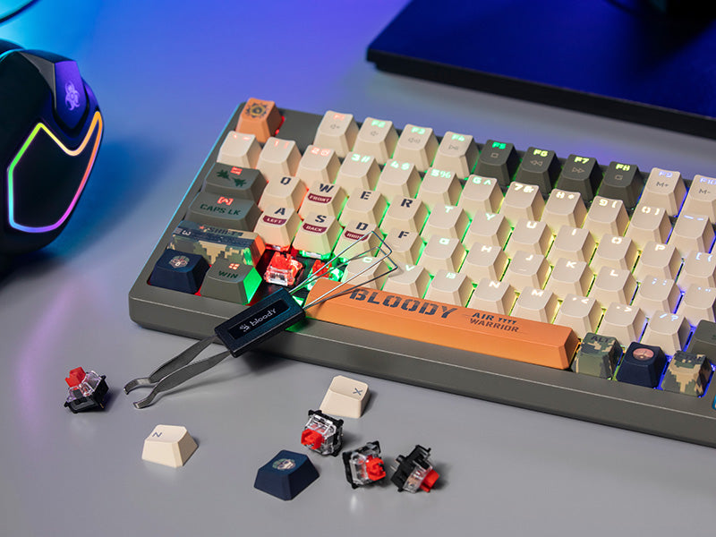 Kompakta Mehāniskā Tastatūra ar RGB Apgaismojumu A4Tech Bloody S98