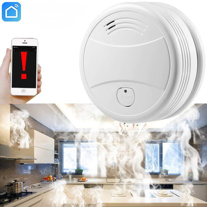 WiFi Smoke Detector with Powerful Siren, Spring Smart