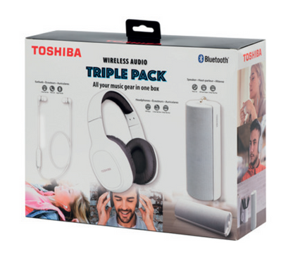 Wireless audio kit with Bluetooth, white Toshiba HSP-3P19