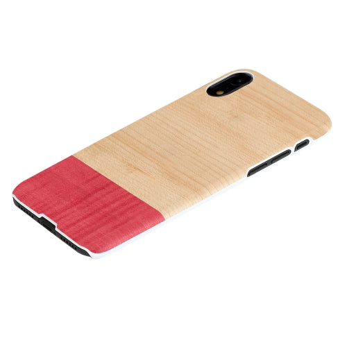 Smartphone cover for iPhone XR, white, natural wood