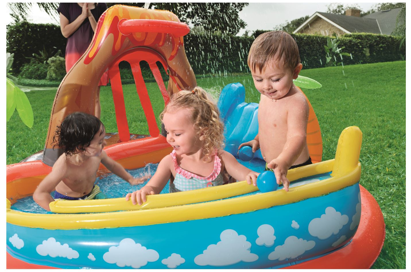 Inflatable Play Center with Slide Bestway 53069 Lava Lagoon