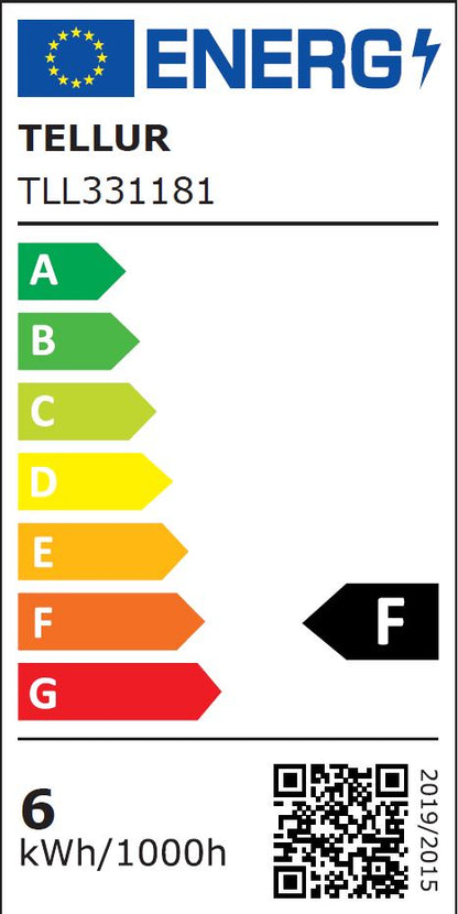 Viedā WiFi kvēlspuldze ar dimmeri, Tellur E27, dzidra
