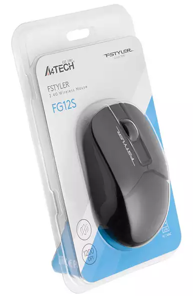 Optical computer mouse with USB connection, A4Tech FSTYLER FM12S Black