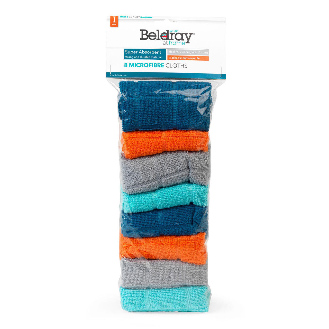 Microfiber cleaning cloths (8 pcs) - Beldray LA066374FEU7