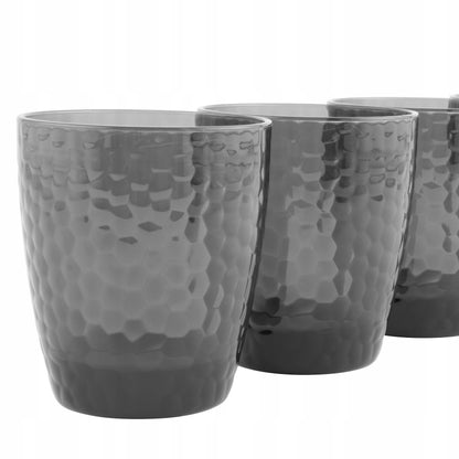 Cambridge CM07650GEU7 Fete Hammered 4pcs tumbler set grey