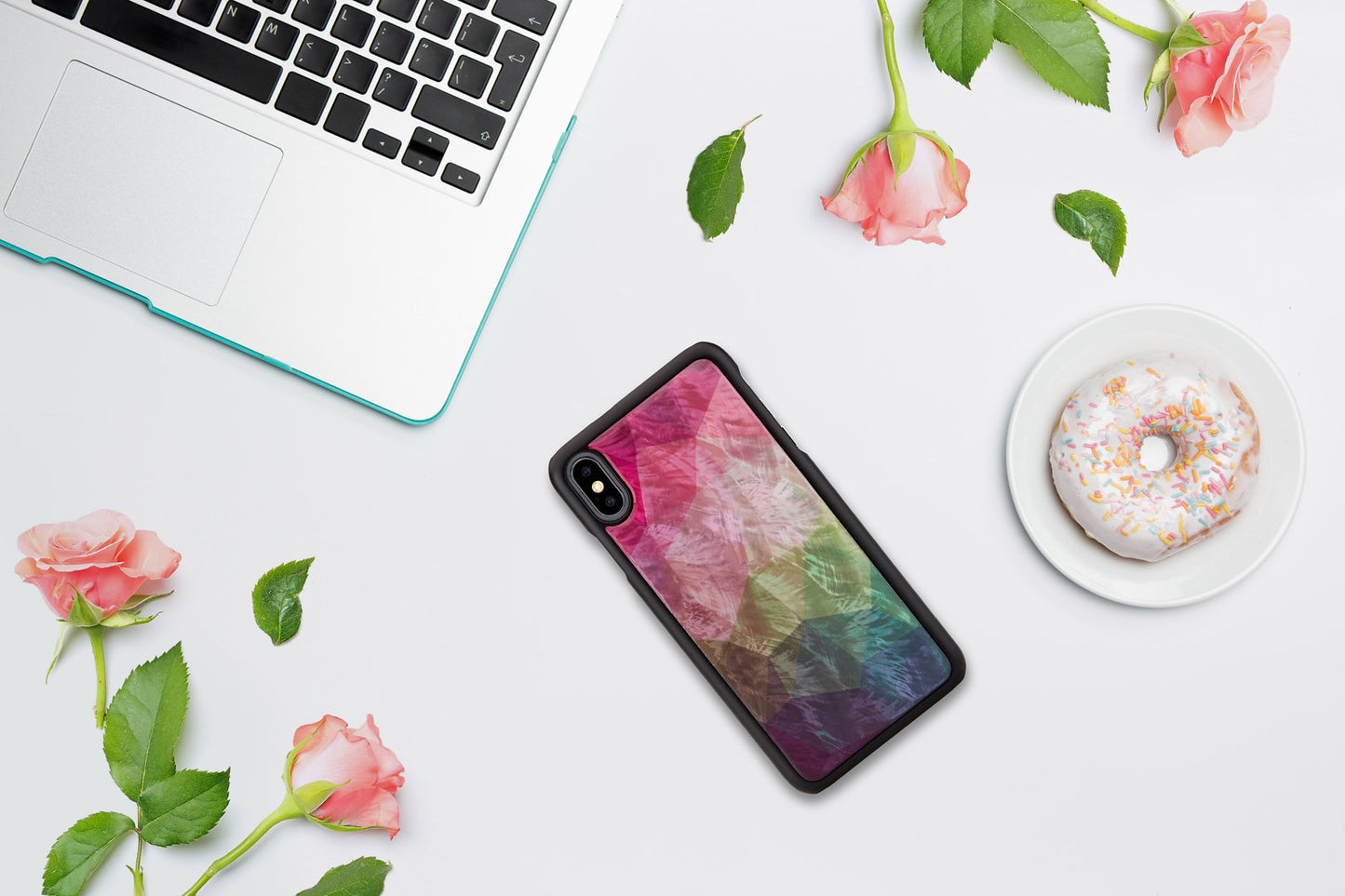 iPhone XS Max cover water flower black iKins