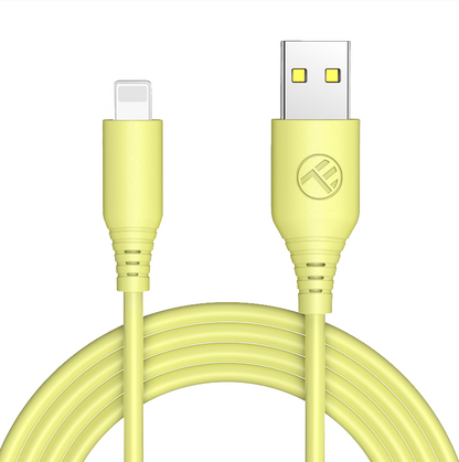 Tellur Silicone USB to Lightning Cable 3A 1m Yellow