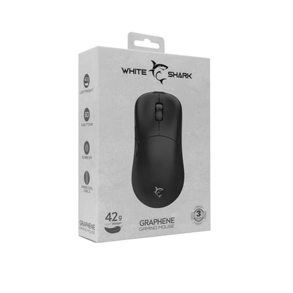 White Shark GM-5014 Graphene Black 6-Button Optical Gaming Mouse 6200 DPI